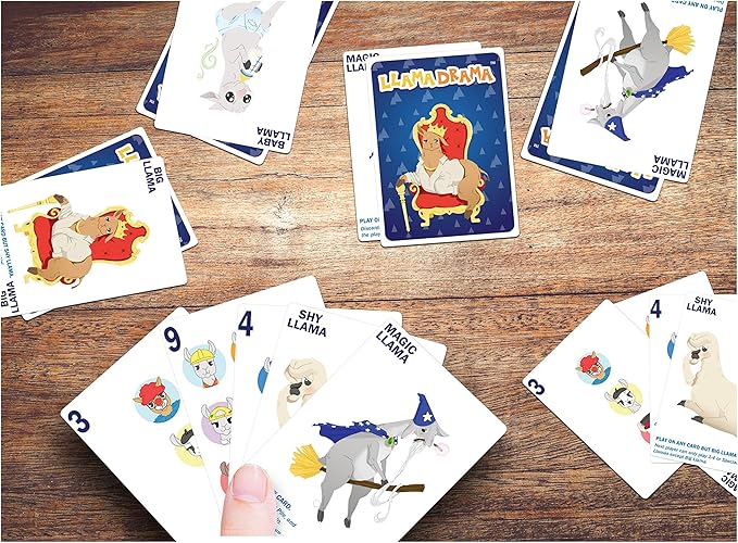 Llama Drama Family Card Game – Fast 15-Min Play, Ages 7+, 2–4 Players (Up to 8 with 2-Pack) – Easy, Hilarious Strategy & Luck for Game Nights