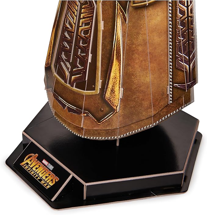 4D Build, Marvel Infinity Gauntlet 3D Puzzle Model Kit with Stand 142 Pcs | Thanos Desk Decor | Building Toys | 3D Puzzles for Adults & Teens 12+