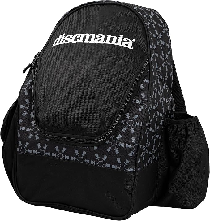 Discmania Fanatic Go Disc Golf Backpack | 18 Capacity + Top Pocket for 2 Putters | Lightweight, Durable Disc Golf Bag | Tall Side Pocket, Bottle Holder | Padded Straps & Water-Resistant Shell