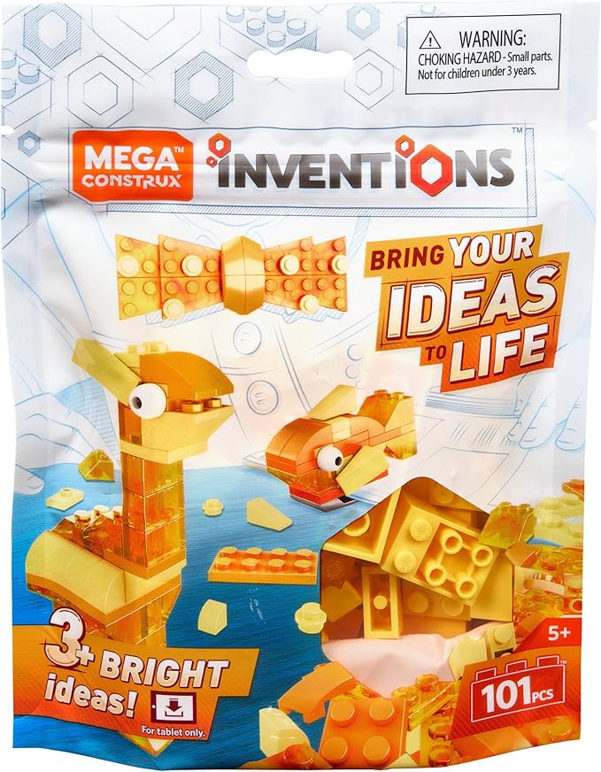 Mega Construx FWP22 Inventions Yellow Brick Building Set