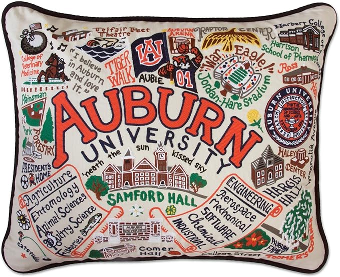 Catstudio Auburn University Collegiate Embroidered Decorative Throw Pillow