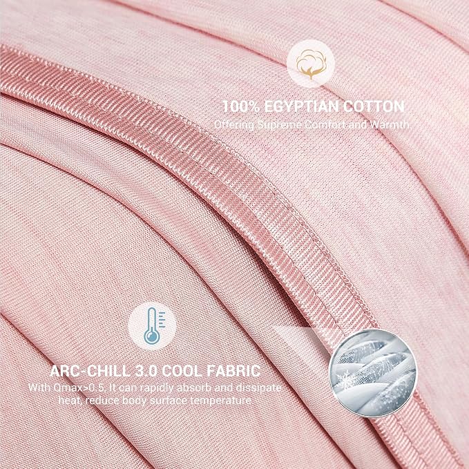 Elegear Arc-Chill 3.0 Cooling Blanket for Hot Sleepers, Twin Size, Pink | Q-Max>0.5 Cooling Fabric, Absorbs Heat to Keep Body Cool, Breathable Summer Blankets for Night Sweats & Menopause, 59"x79"