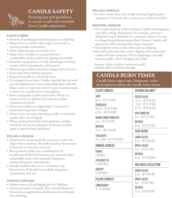 Root Candles Seeking Balance Wood Wick Spa Candle Aromatherapy Candles, 6.5-Ounce, Relax: Geranium Lavender