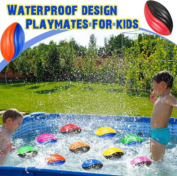 Jerify 100 Pcs Mini Footballs for Kids Spiral Foam Football Bulk 5 Inch Soft Small Waterproof Foam Ball Sports Birthday Toddler Football for Indoor and Outdoor Game (Assorted Color)