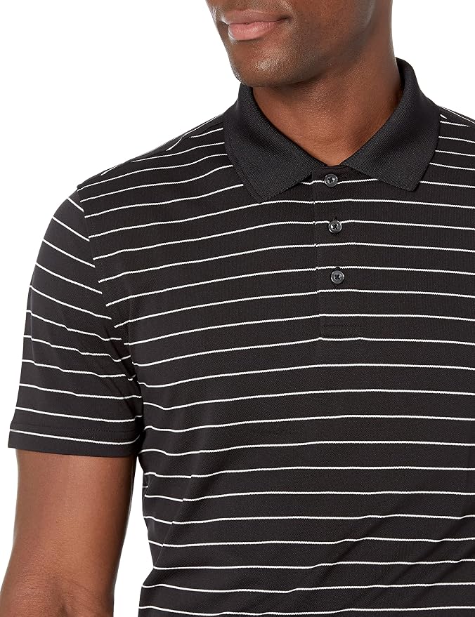 Amazon Essentials Men's Moisture Wicking Golf Polo Shirt, Short Sleeve, Slim-Fit, Quick-Dry, Active Wear