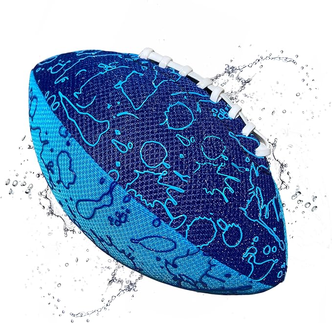 BAMMAX Waterproof Football for Pool, Beach, Outdoor and Indoor Play - 6.5 inch Size, Durable & Double Laced, Perfect for Beach Accessories, Kids Games, Pool Toys for Kids 3+ Years, All-Weather Games.
