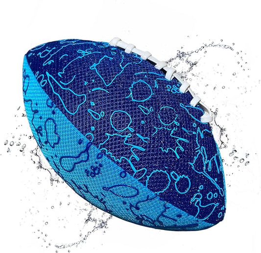 BAMMAX Waterproof Football for Pool, Beach, Outdoor and Indoor Play - 6.5 inch Size, Durable & Double Laced, Perfect for Beach Accessories, Kids Games, Pool Toys for Kids 3+ Years, All-Weather Games.