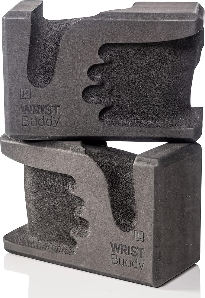 WRISTBuddy® Hand-Shaped Ergonomic Yoga Blocks for Optimal Wrist Support During Yoga, Pilates, Pushups, Planks, and Handstands - Patented Non Slip Blocks for Enhanced Stability and Comfort.