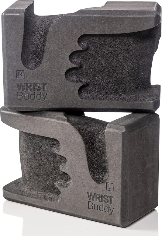 WRISTBuddy® Hand-Shaped Ergonomic Yoga Blocks for Optimal Wrist Support During Yoga, Pilates, Pushups, Planks, and Handstands - Patented Non Slip Blocks for Enhanced Stability and Comfort.
