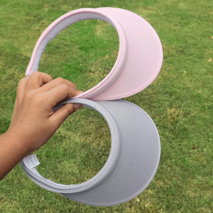 2 Pack Sun Visor Hats Women Men Clip On Wide Brim Visors Hat Outdoor Sports Golf Beach Travel Tennis Caps