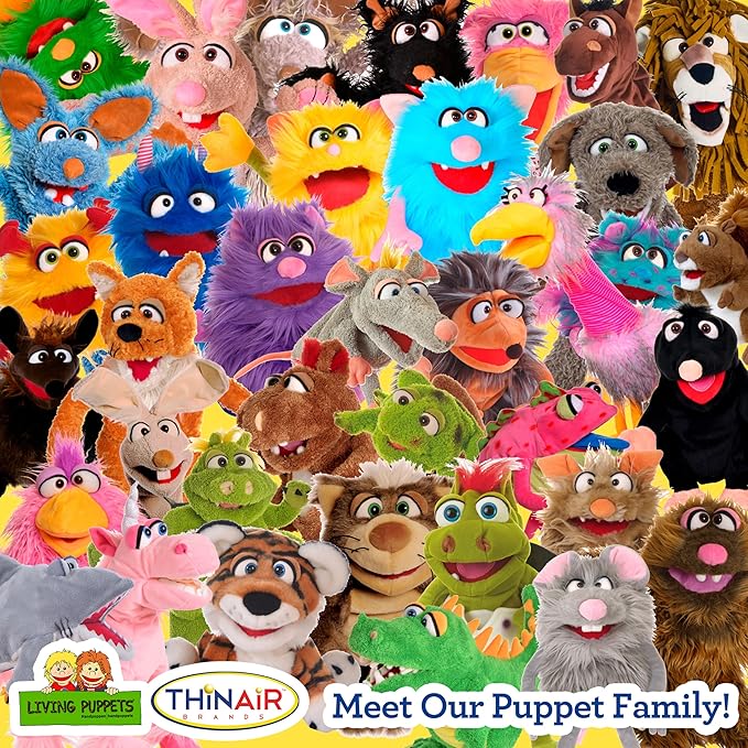 Living Puppets 21-Inch Plush Pink Bird Hand Puppet - Fine European Design, Ultra-Soft and Cuddly, Promotes Child Development, Safety Certified, Teacher-Recommended for Boys and Girls