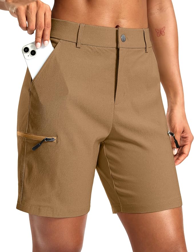 G Gradual Women's 7"/9" Hiking Cargo Shorts Quick Dry Lightweight Golf Outdoor Work Summer Travel Shorts with Pockets