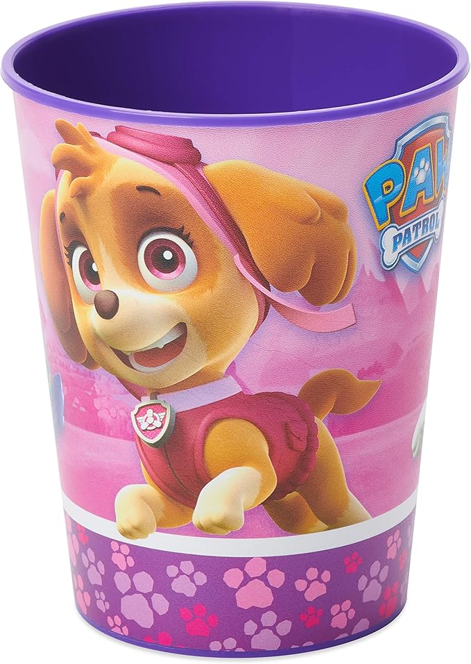 American Greetings Skye Paw Patrol Party Favor Cups, 16 oz. Reusable Pink and Purple Plastic Cups (8-Count)