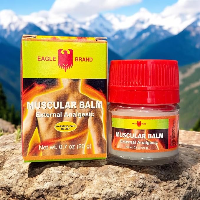 Case Set - Dozen Muscular Balm Eagle Essentail Oil - 12 Hu Dau Xoa Bop Balm Muscular Hieu Con O - 20g per Jar with 12 Jars per Order