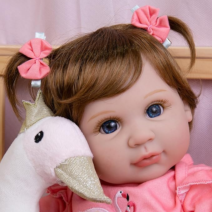 Milidool Realistic Reborn Baby Dolls Girl - Realistic Baby Dolls Girl Real Looking 22 inch Doll with Soft & Poseable Body, Lifelike Newborn Baby Doll That Look Real, Kids Gift for 3+ Years Old