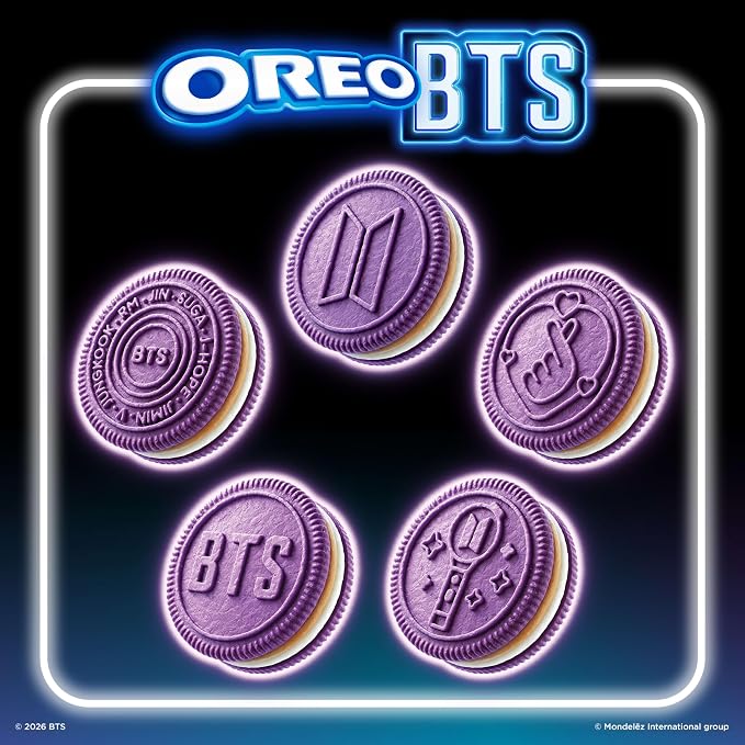 OREO BTS Sandwich Cookies, Limited Edition, 10.68 oz (Pack of 2)