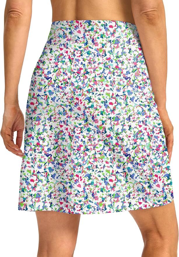 G Gradual 19" Skorts for Woman with Pockets High Waist Golf Skirt | Lightweight, Stretchy, Breathable, Tummy Control, Built-in Shorts, Athletic, Tennis, Pickleball, Casual Summer