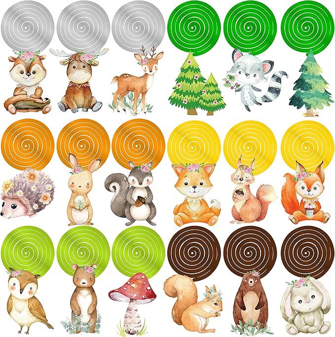 Woodland Party Decorations 20pcs Woodland Animals Hanging Swirls Forest Animals Foil Ceiling Decorations for Woodland Theme Birthday Party Baby Shower Supplies