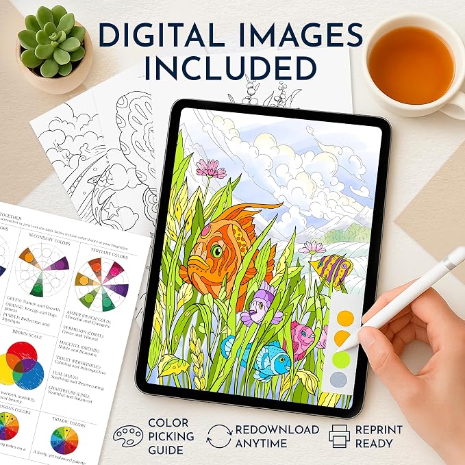 Coloring Book for Adults Relaxation – Calming Adult Coloring Book with 31 Designs and Inspiring Prompts – Mindfulness Stress Relief and Self Care Gifts for Women & Men, Tear-Out Pages
