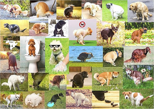 Pooping Dogs 1000-Piece Puzzle for Adults - Funny Pooping Puppy Gag Jigsaw Puzzle for Dog Lovers & Puppy Owners, Great Prank Gift (1000 Pieces)