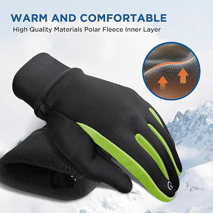 SIMARI Kids Winter Gloves Touchscreen Warm Thermal Water-Resistant for Boy Girl Running Cycling Snow Skiing in Cold Weather