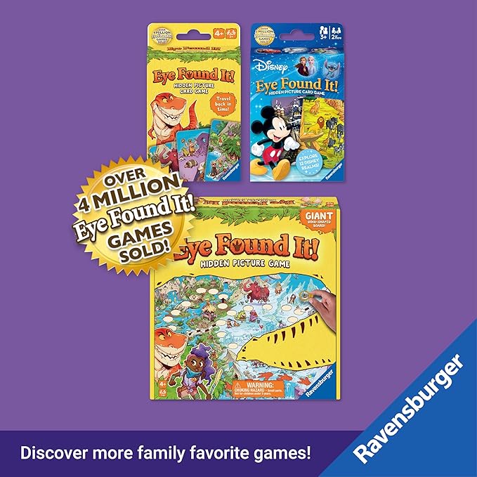 Ravensburger Disney Eye Found It - Hidden Picture Search Board Game - Learning Fun with Disney Favorites - Ages 4+ MESH Accredited