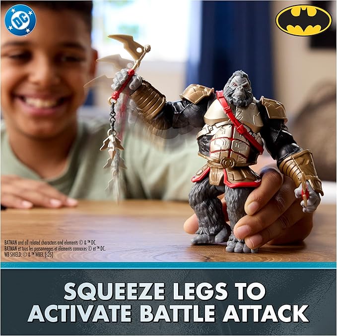 DC Comics, Batman Battle Clash 6” Ninja Strike Gorilla Grodd Action Figure with 2 Ninja Accessories, Super Hero Kids Toys for Boys and Girls Ages 3 & Up