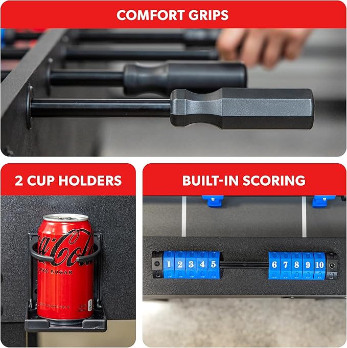 GoSports 54 Inch Full Size Foosball Table for Adults – Perfect for Home, Office or Game Room – Choose Color