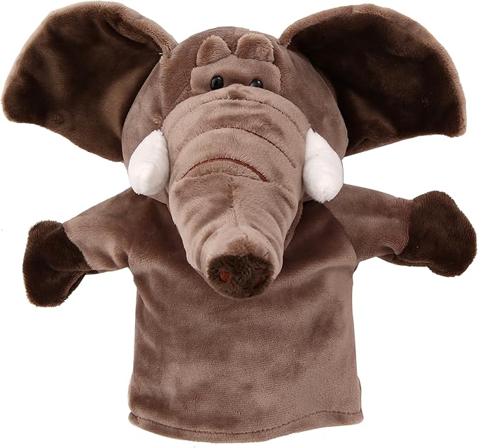 Animal Hand Puppets Set for Kids & Adults - 12.5" Premium Quality Soft Plush Toys with Movable Mouths - Perfect for Storytelling, Teaching, Preschool, Role-Play - Durable, Vibrant, Educational Puppets