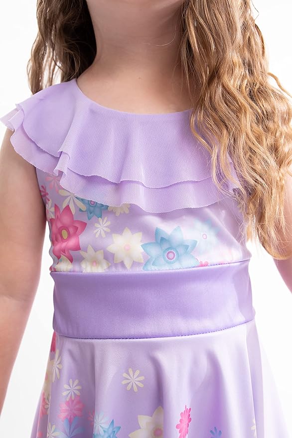 Little Adventures Flower Princess Twirl Dress - Machine Washable Child Pretend Play and Party Outfit with No Glitter