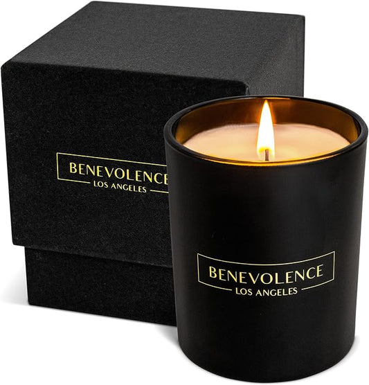 Benevolence LA Premium Lavender, Mint & Sage Scented Candle – Long-Lasting, 45-Hour Burn – Luxury Natural Soy Candle for Home – Aromatherapy & Room Decor – 8oz