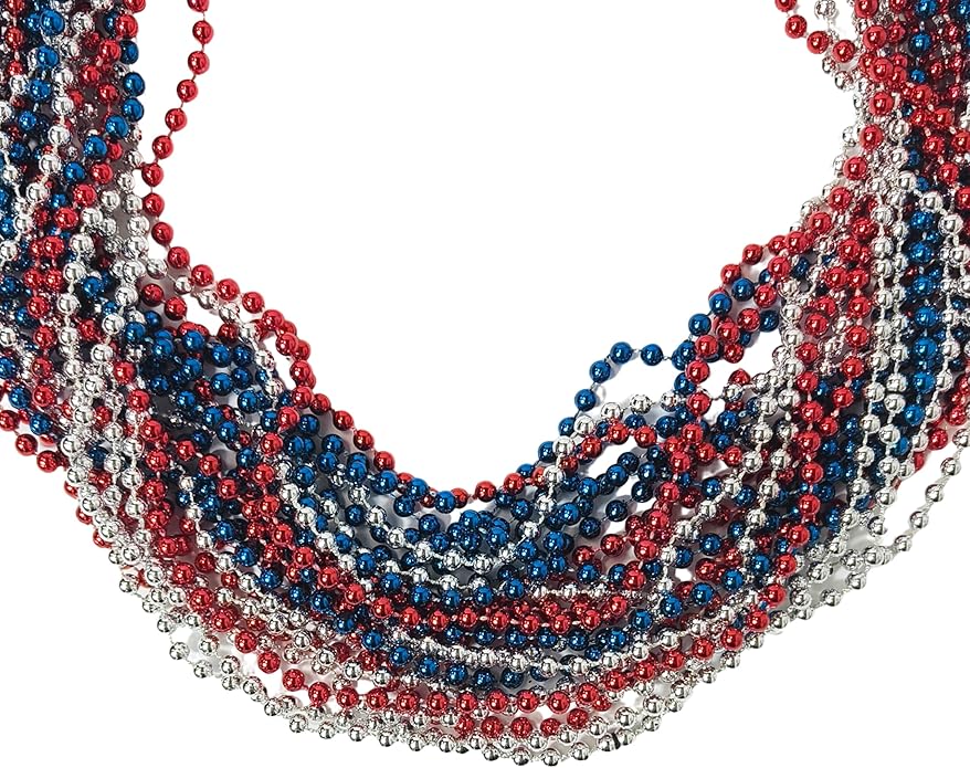 LUV HER Beaded Necklaces 24-Pack – Party Accessories for Girls & Women – Festive Dress-Up & Pretend Play