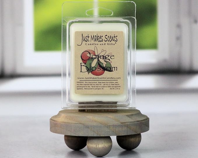2 Pack - Orange Blossom Scented Soy Wax Melts | Long Lasting Orange Tree Flower Fragrance | Hand Poured in The USA by Just Makes Scents Candles & Gifts