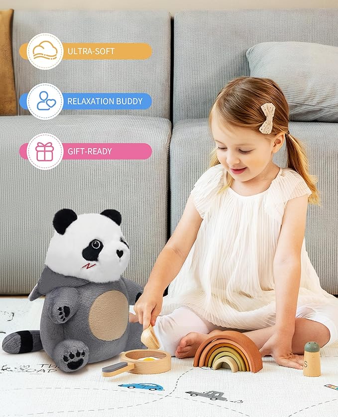 OLAOLA Raccoon Panda Plush 13.8 Inch Cute Panda Stuffed Animals Plush Toy Soft Doll Pillow for Kids Adults