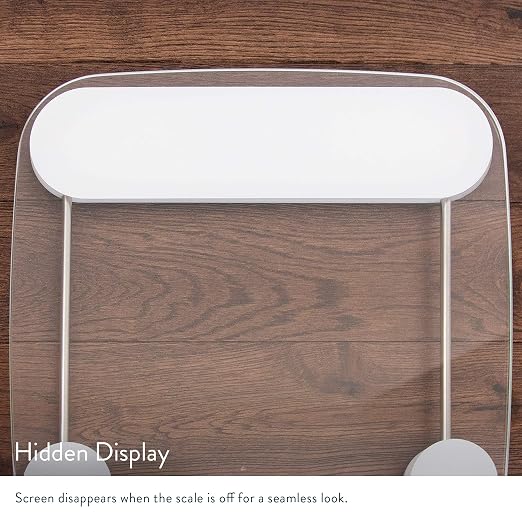 Greater Goods Digital Weight Bathroom Scale, Shine-Through Display, Accurate Glass Scale, Non-Slip and Scratch Resistant, Body Weight (Clear)