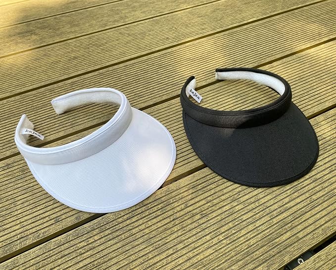 2 Pack Sun Visor Hats Women Men Clip On Wide Brim Visors Hat Outdoor Sports Golf Beach Travel Tennis Caps