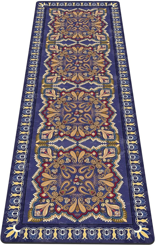 nuveti Yoga Mat Print Extra Thick TPE Non Slip Fitness Exercise Mat with Carrying Bag,72"x24" Extra Thick 6MM Exercise & Workout Mat for Yoga, Pilates Fitness and Floor Exercises
