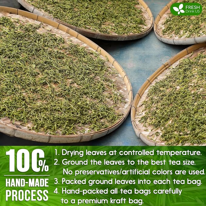 FreshDrinkUS, Premium 135 Rosemary Leaf Tea Bags, 100% Natural and Pure Rosemary Dried Leaves, Pure Herbal Tea, No Additives, No Caffeine, No Gluten, Vegan. (135 Tea Bags)