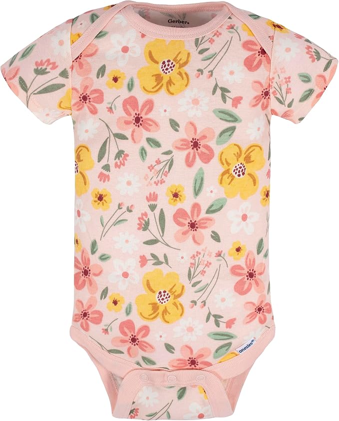 Gerber Baby Girls' 8-pack Short Sleeve Onesies Bodysuits