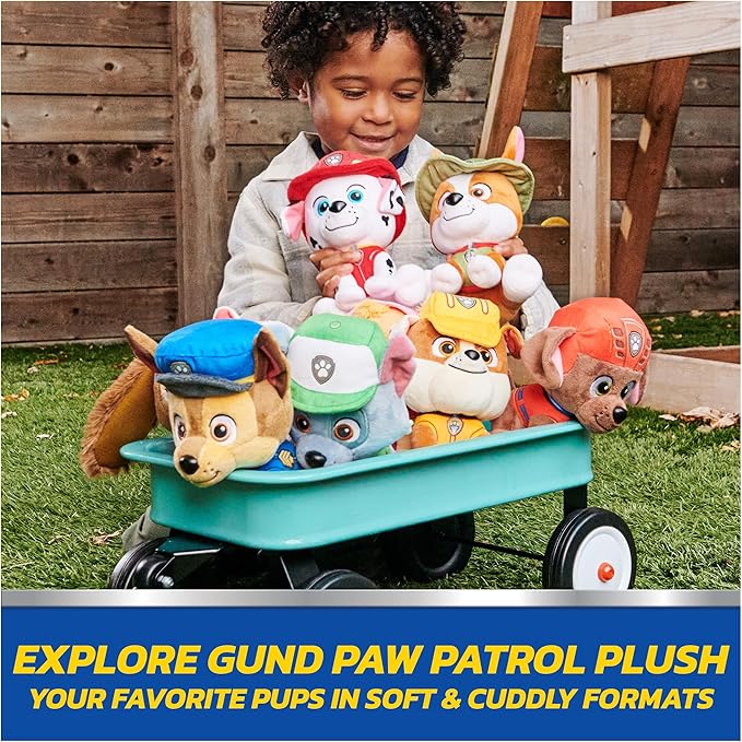 GUND PAW Patrol Official Chase Take Along Buddy Plush Toy, Premium Stuffed Animal for Ages 1 & Up, Blue/Brown, 13”