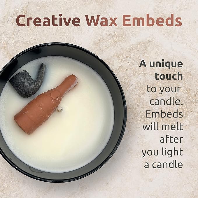 Candle for Men - Natural Soy Wax Candle in Big Glass Jar - Highly Scented Candle Tobacco & Whisky Scent | Ideal for Home, Gift for Men, Husband, Father - Handmade in USA