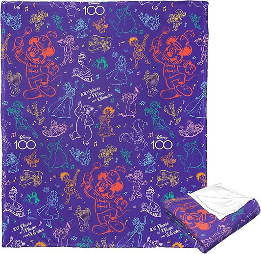 Northwest Disney 100 Silk Touch Throw Blanket, 50" x 60", Make Mine Music