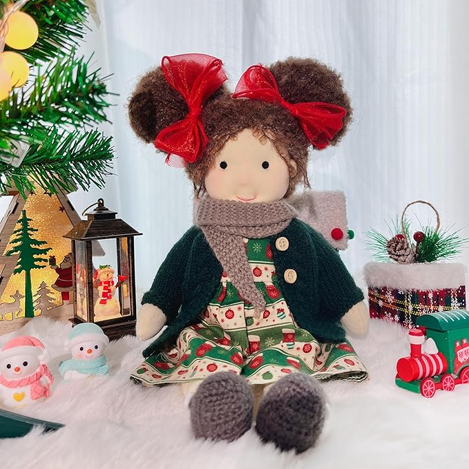 BlissfulPixie Waldorf Handmade Rag Doll - Personalized Collectors Plush for Kids Birthday Present With Beautiful Box-Riley 12"