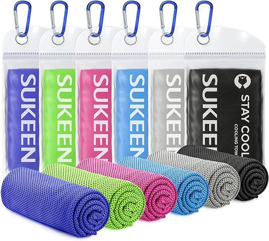 Sukeen Cooling Towel for Neck and Face (40"x12"), Microfiber Bulk Cooling Towels for Athletes Cooling Neck Wraps Instant Cooling Towels for Yoga,Gym,Golf,Running,Fitness and Workout