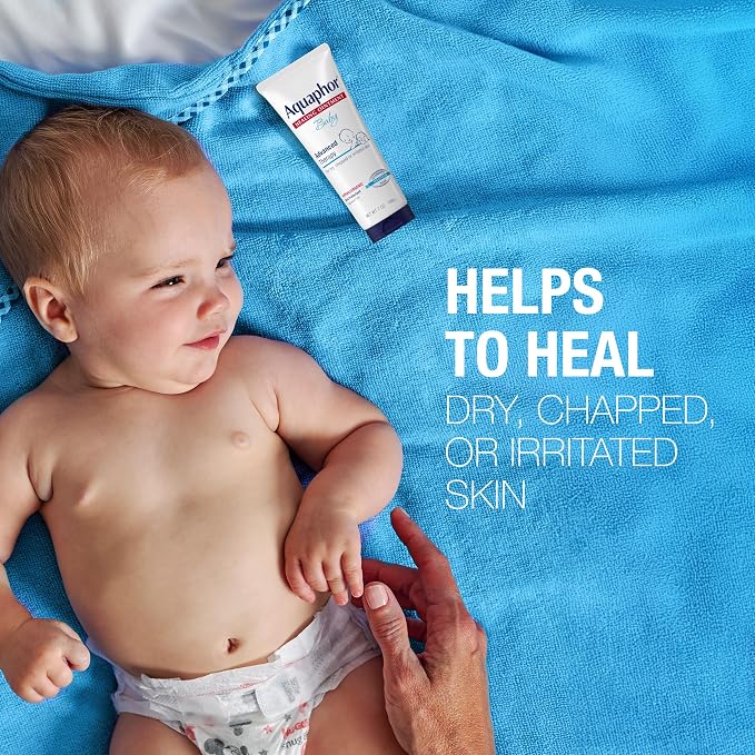 Aquaphor Baby Healing Ointment Advanced Therapy Skin Protectant, Dry Skin and Diaper Rash Ointment, 7 Oz Tube