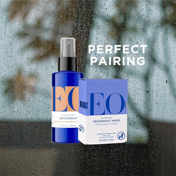 EO Deodorant Spray, 4 Ounce (Pack of 3), Orange Blossom Vanilla, made with Essential Oils for Men and Women