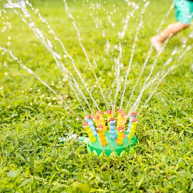 Melissa & Doug Splash Patrol Sprinkler Outdoor Water Toy for Kids - Water Sprinkler for Kids and Sensory Play, Connects to Standard Garden Hose, Ages 3+
