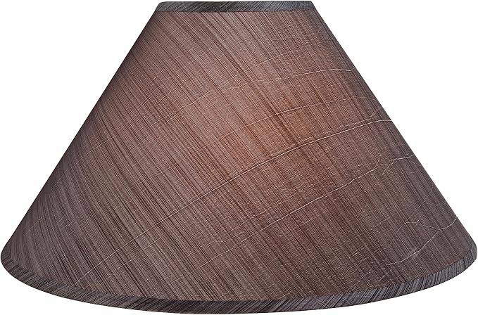 Aspen Creative 32203A Hardback Empire Spider Lamp Shade in Grey & Black, 6" Top x 19" Bottom x 12" Slant Height