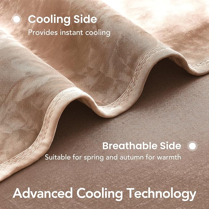 Cooling Blanket Twin 60"x80" for Hot Sleepers | Cold Summer Soft Blanket for Bed Couch and Travel Absorbs Heat Q-Max>0.35 Cool Lightweight Throw for Night Sweats Menopause