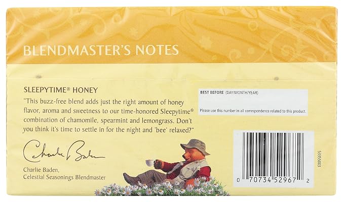Celestial Seasonings, Herbal Tea, Sleepytime, Honey, 20 ct